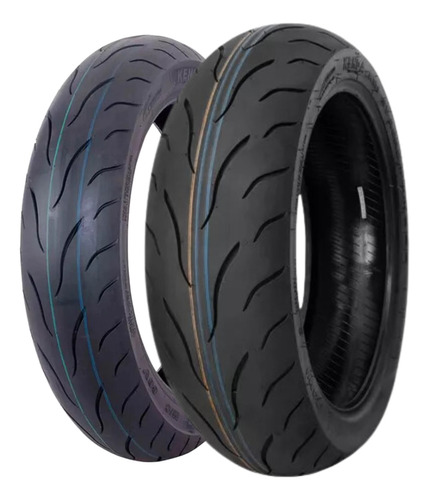 Par Pneu Moto 110/70-17 + 160/60-17 Km1 Kenda