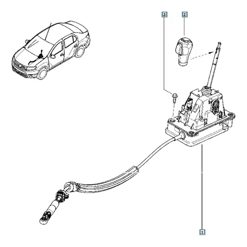 Palanca Cambios Renault Sandero Logan Duster Automático