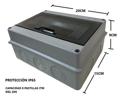 Ht 8way Caja De Distribucion 8 Pastillas Termomagneticas