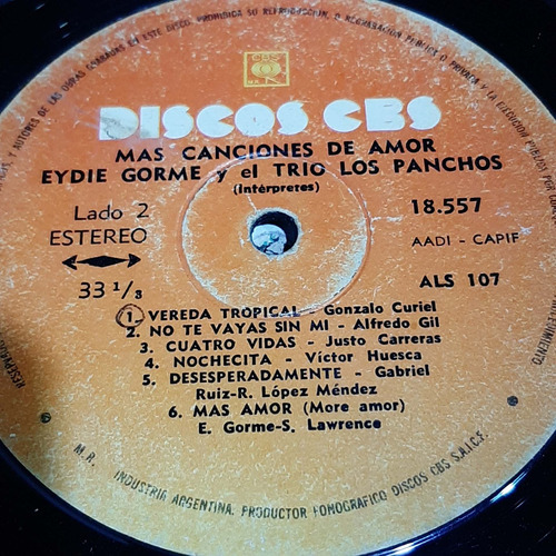 Sin Tapa Disco Eydie Gorme Los Panchos Mas Canciones Amor M0