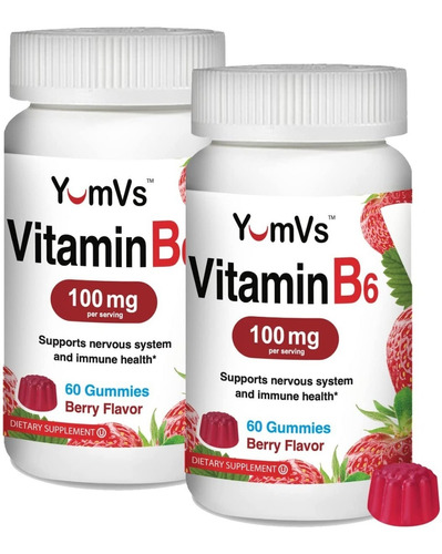 Vitamina B6 60gum Pack2 Yum-v's - Unidad a $1766