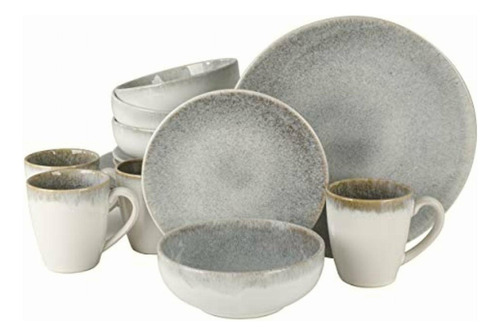 Gibson Elite Kashmir Round Reactive Glaze Stoneware