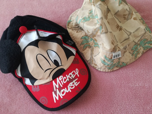 Par De Gorras Sombreros Para Niños Unisex Mickey