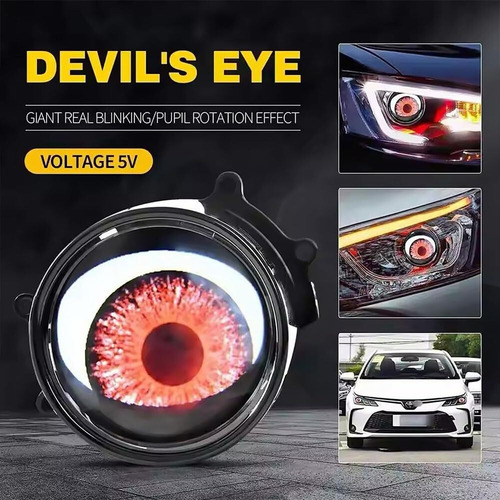 2 Peças De Luz De Olhos De Diabo Para Carros, Faróis De Led