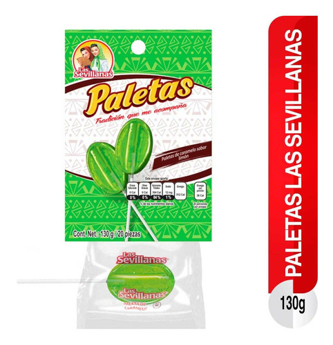 Paletas Las Sevillanas Tira 25 Pieza 130g