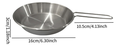Camping Fry Pan Para Cocinar Al Aire Libre Manija Plegable