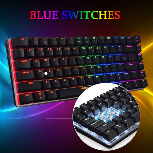 Teclado Mecánico LexonElec Ak33 RGB 82 Teclas