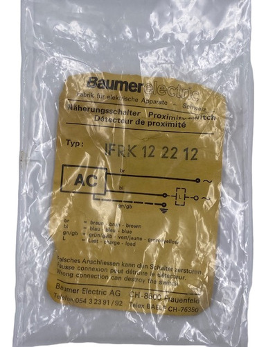 Ifr K12 22 12 Baumer Sensor Inductivo