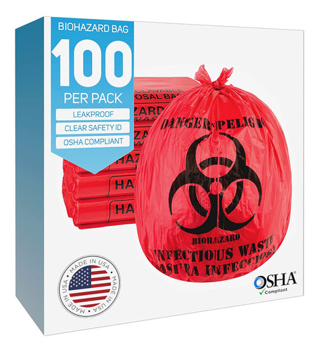Bolsas Para Desechos De Riesgo Biológico Trashanium, 10 Gal