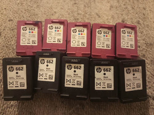 Cartuchos Hp 662 Para Recargar 2 Unidades En Negro (Usado)