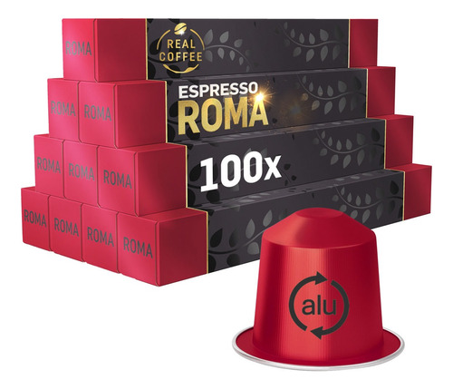 100 Cápsulas Real Coffee® Roma Para Nespresso®