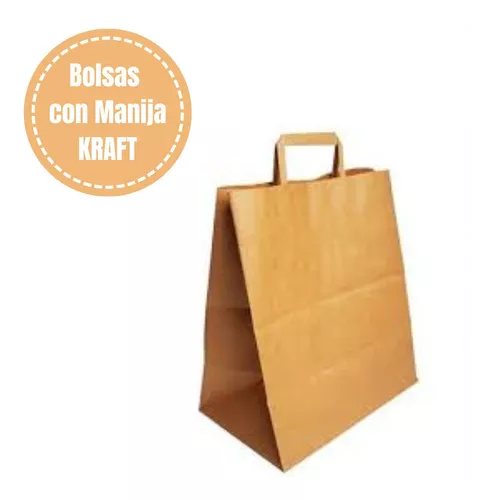 Bolsa Kraft Con Manija 18x22x10 cm. N°102