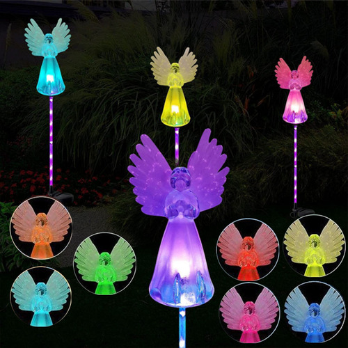 Luces Solares Decorativas Para Jardín Con Forma De Ángel, 2