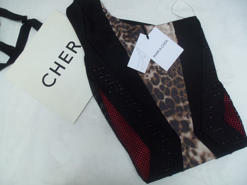 Maria Cher Vestido Fiesta Noche Corto Animal Print Tendencia