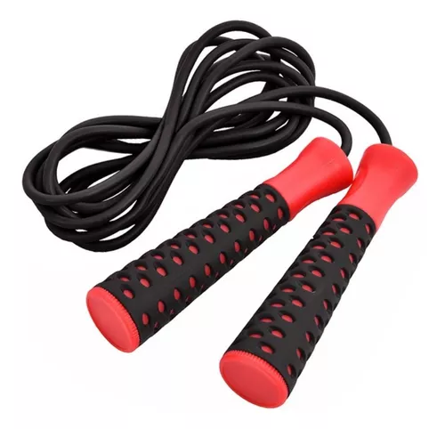 Cuerda de saltar con peso – (1 libra) PVC sólido para crossfit y boxeo –  Cuerda de saltar pesada con asas de agarre de espuma acolchadas