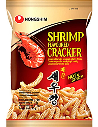 Salgadinho Coreano Camarão Picante - Shrimp Flavoureg - Nong