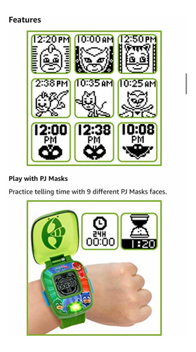 Reloj Pj Mask Súper Carboy, Súper Gekko Vtech Para Niño