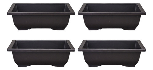 Maceta Grande Para Bonsáis, Macetas Rectangulares, 4 Unidade