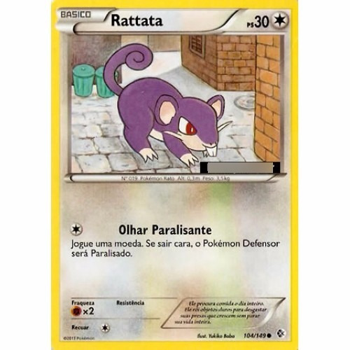 2x Rattata Pokémon Normal Comum 104/149 - Pokemon Card Game
