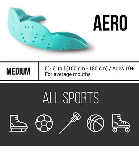 Protector Bucal Flat Aero. +10 Años. Altura 1,5 - 1,8m Rugby
