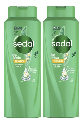 2 Shampoo Sedal Rizos Definidos 620 Ml