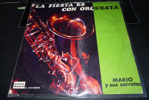 Jch- Mario Y Sus Carretas La Fiesta Es Con Orquesta Lp Crio 