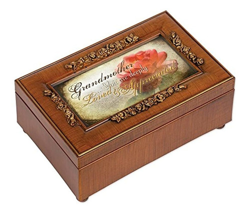 Cottage Garden Grandmother Woodgrain Petite Rose Caja De Mu