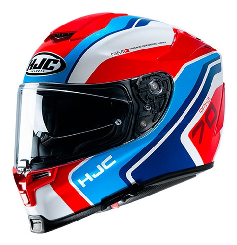 Capacete Hjc Rpha 70 Kroon Vermelho Azul E Branco y Camiseta Tamanho do capacete 58