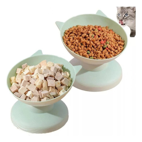 Pack Platos Inclinados Para Mascotas Gatos Perros 2und Plato