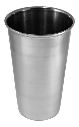 4 Copos Inox Com Borda Grande + Pequeno Copão Inoxidável