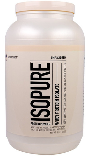 Proteina Isopure Whey Protein Isolate Unflavored 3 Lbs 