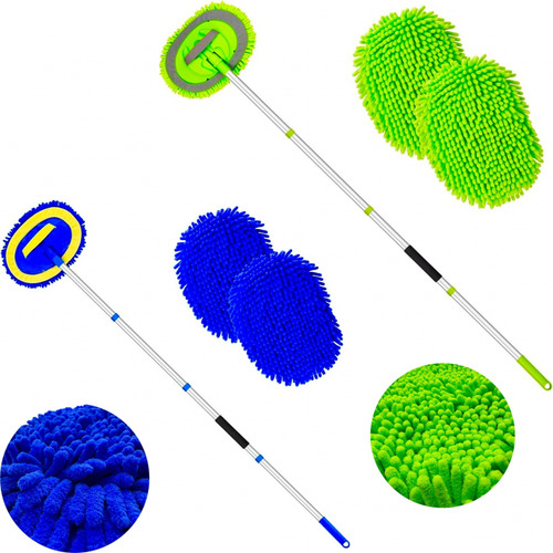 1 Mop Lava Autos Coches De Microfibra Extensible