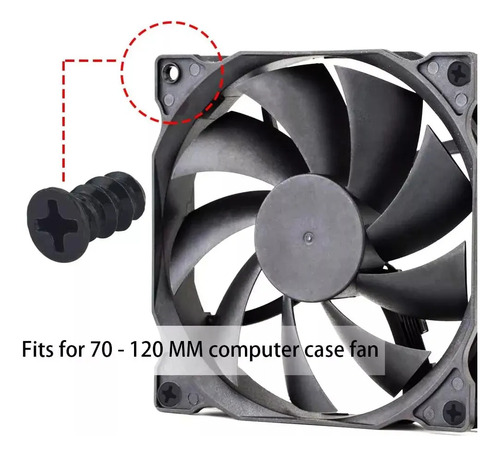 20 Unidades Tornillos Para Coolers Pc Negro