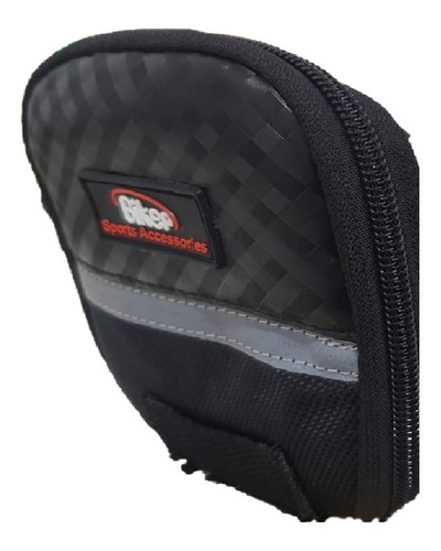 Imagem 4 de 4 de Bolsa Selim Bikep Nylon Preta Bicicleta Speed Porta Obijetos