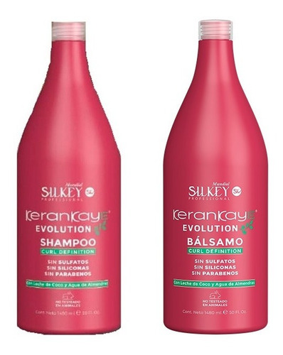 Shampoo + Balsamo Silkey Kerankaye Evolution Curl X 1480 Ml