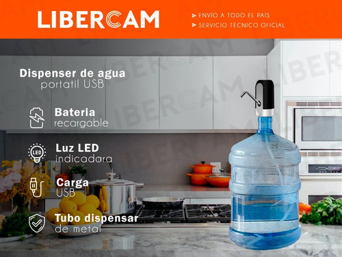 Imagen 3 de 10 de Dispenser De Agua Portatil Usb Bomba Dispensador Bidones