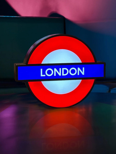 Cartel Cuadro Luminoso Subte London Under Deco Interior Led