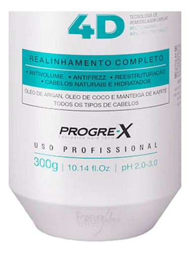 Forever Liss Alinhamento Capilar Completo Alinhahair 4d 300g