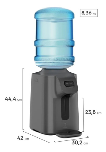 Bebedouro De Água Electrolux Bc01x Com Compressor Cinza Cinza