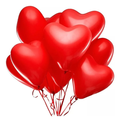 20 Balão Bexiga Joy N°11 - Coração - Mães/namorados