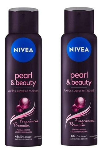 Desodorante Aero Nivea 150ml Fem Pearl Beauty Perolas-kit2un