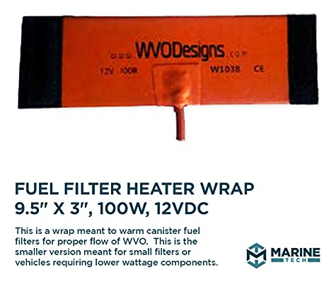Calentador De Filtro De Combustible Envoltura 9.5 X 3 ,