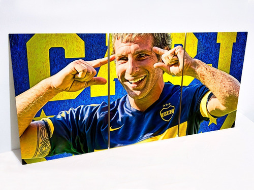 Boca Juniors Martin Palermo Cuadro Tríptico Idolos