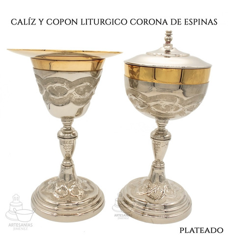 Caliz Y Copon Plateado Corona De Espinas