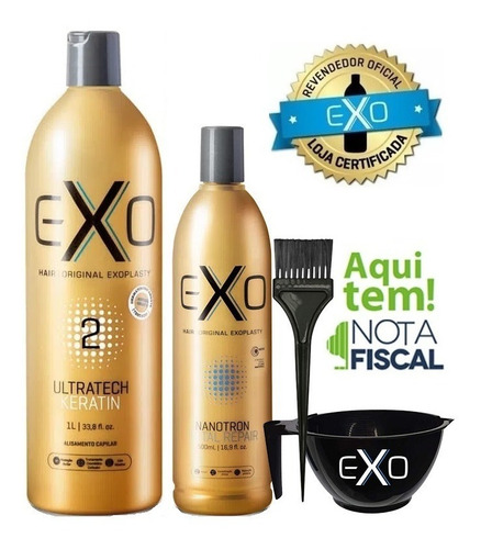 Imagem 1 de 8 de Ultratech Keratin Exohair Exoplastia + Nanotron Total Repair