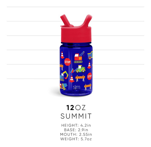 Garrafa De Água Simple Modern Peppa Pig Kids 350 Ml Sem Bpa