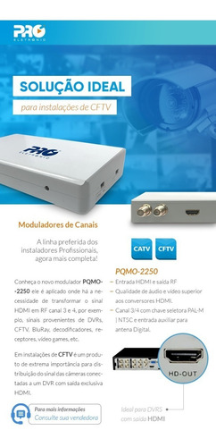 Modulador Hdmi Rf Conversor Hdmi To Rf Canal 3/4 Cftv Uhf