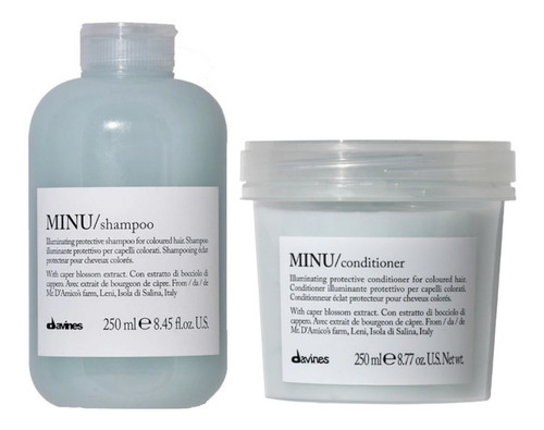 Kit Proteccion De Color Minu Shampoo Acondicionador Davines