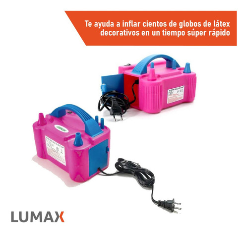 Bomba Electrica Doble Infla Globos Compresor Para Cumpleaños