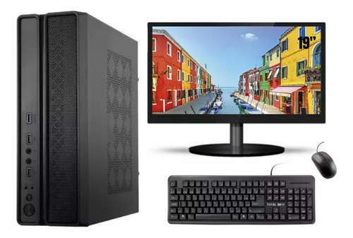 Mini Cpu Total Info Completo Intel Core I5 - 16gb De Ram - 240gb - Monitor 19 - Teclado E Mouse - 127/220v
